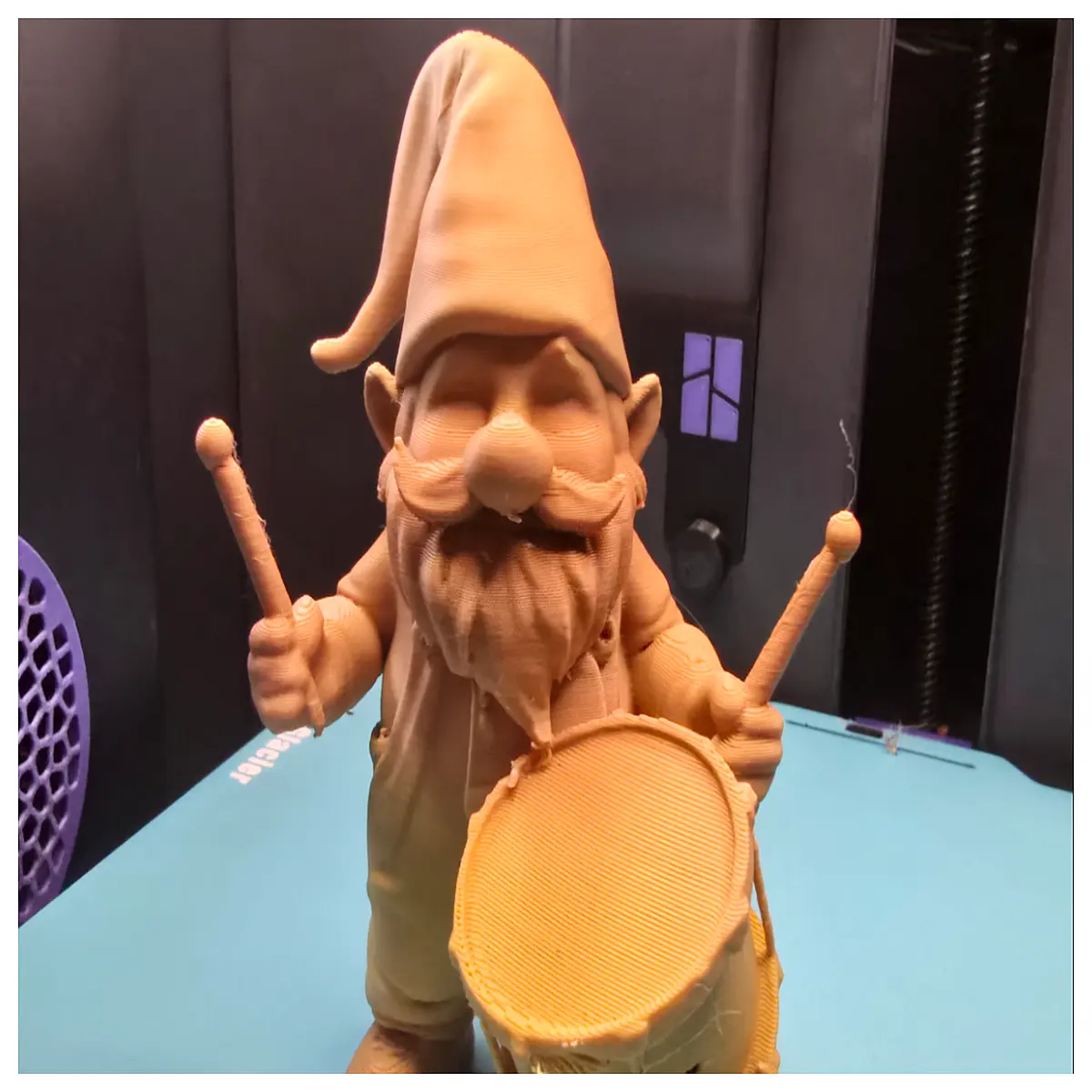 gnome holding drum for sale garden music statue outdoor whimsical decor figurine