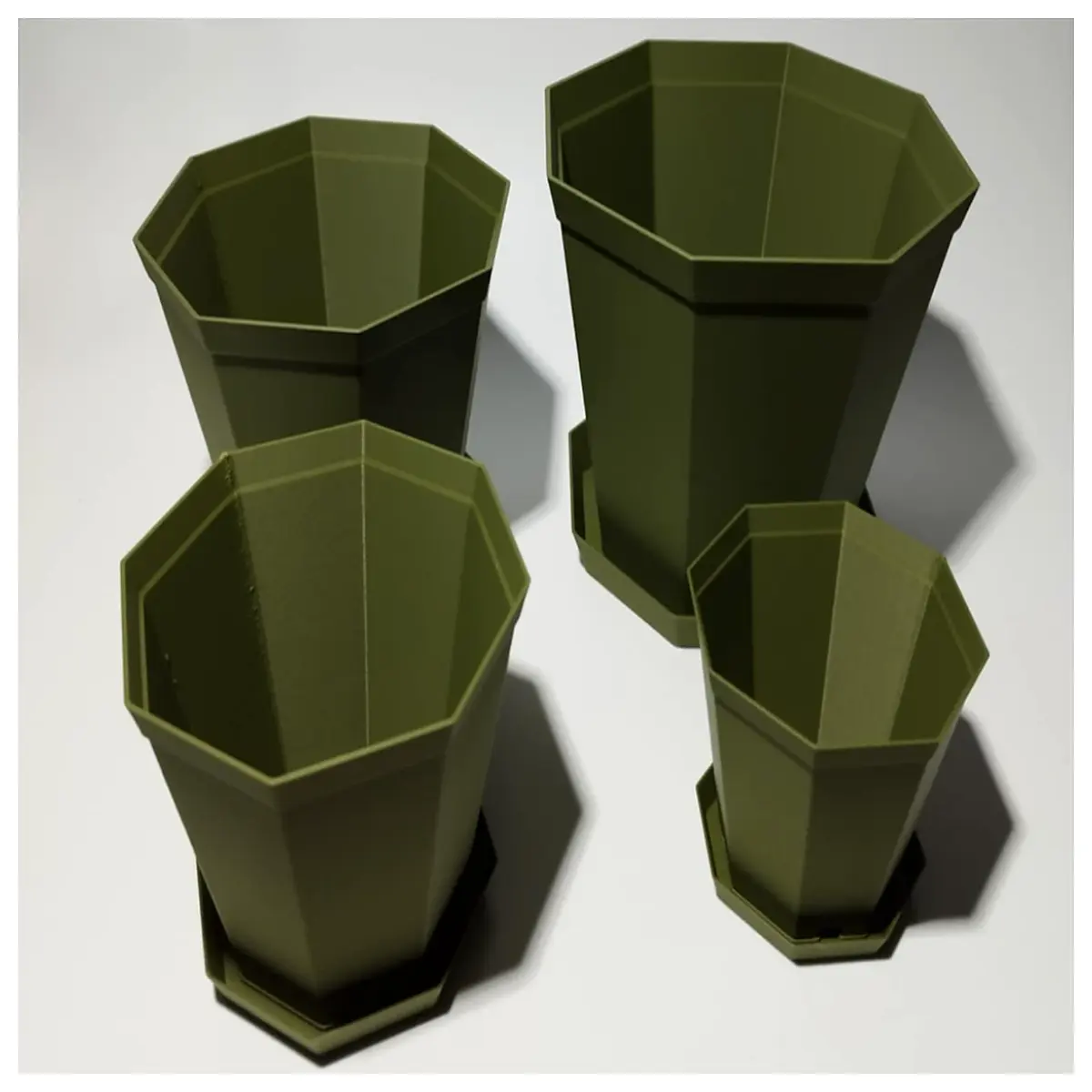 octagonal planter pot large modern geometric flower container outdoor garden decor