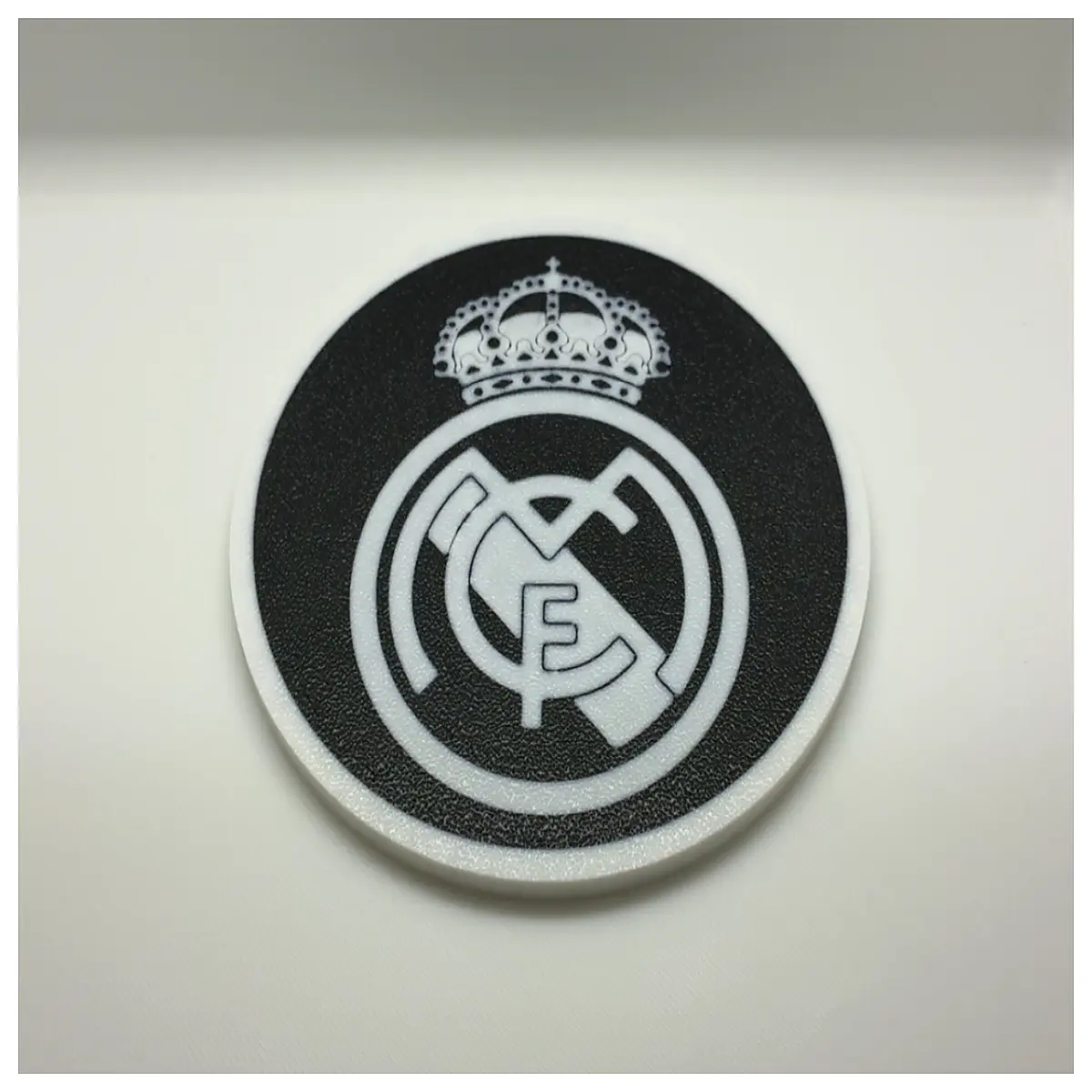 real madrid coaster set black white table mat drink protector