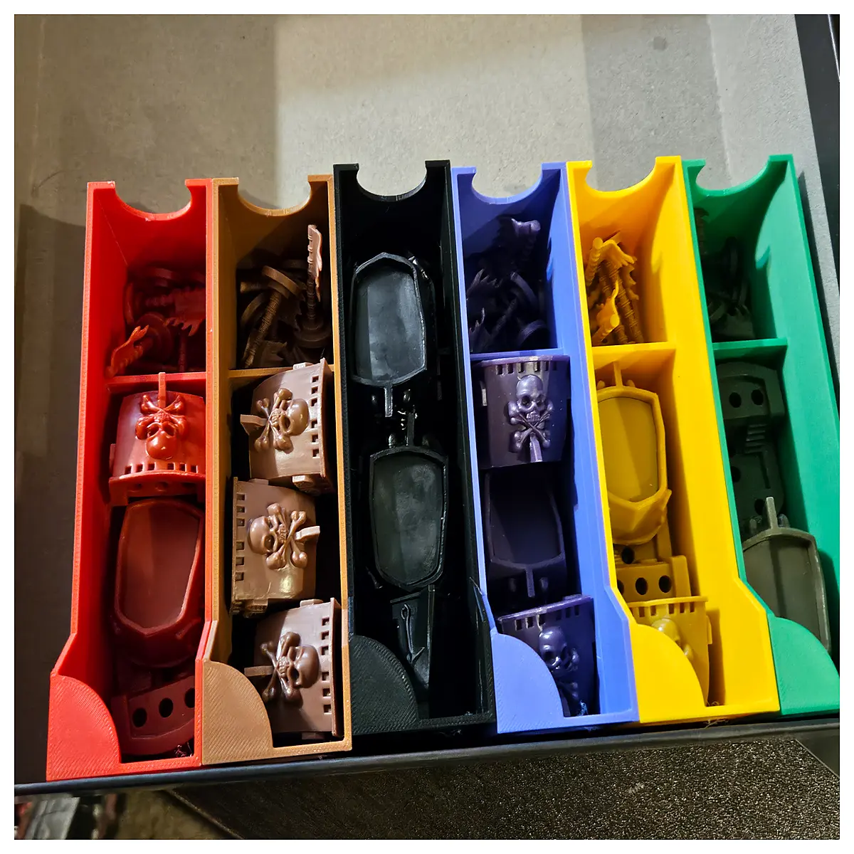 pirate plunder loot organizer tray for board game pieces miniatures storage