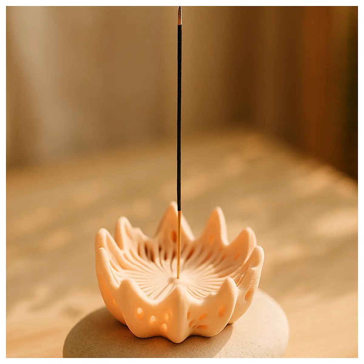 minimalist ceramic essential oil diffuser for home decor modern scent holder with geometric design