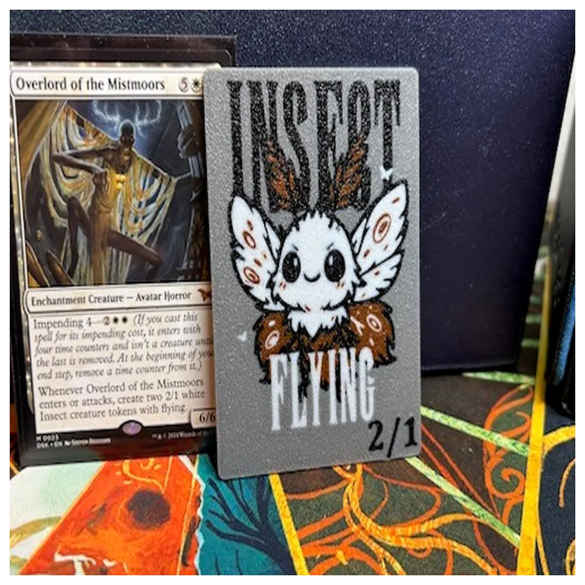 mtg flying insect 21 creature card gathering game piece