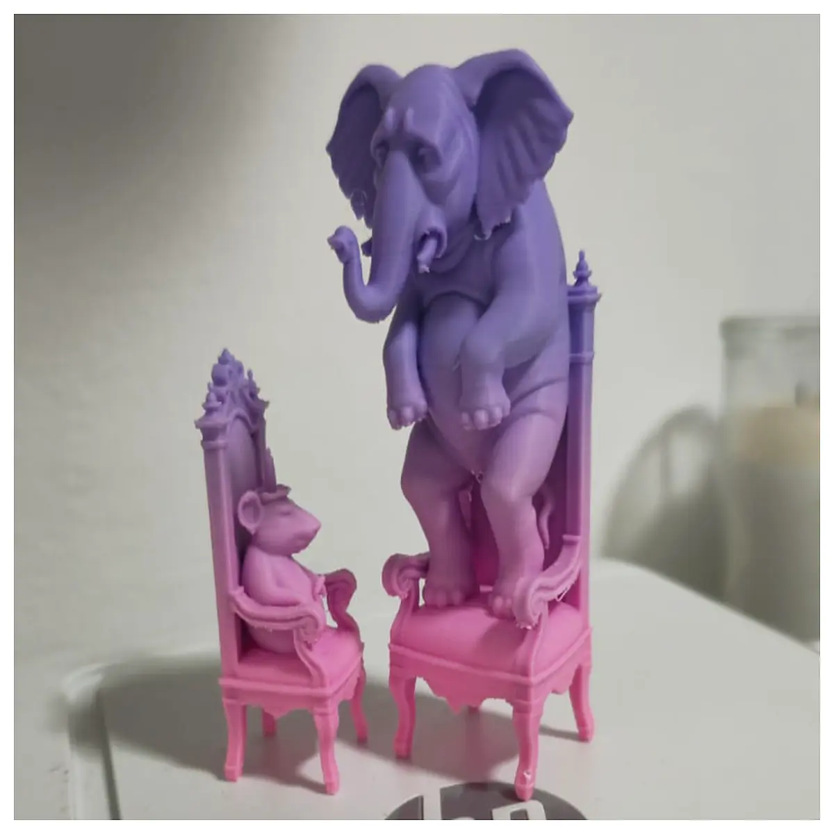 king vs scared elephant funny animal battle game cartoon sticker pack for kids
