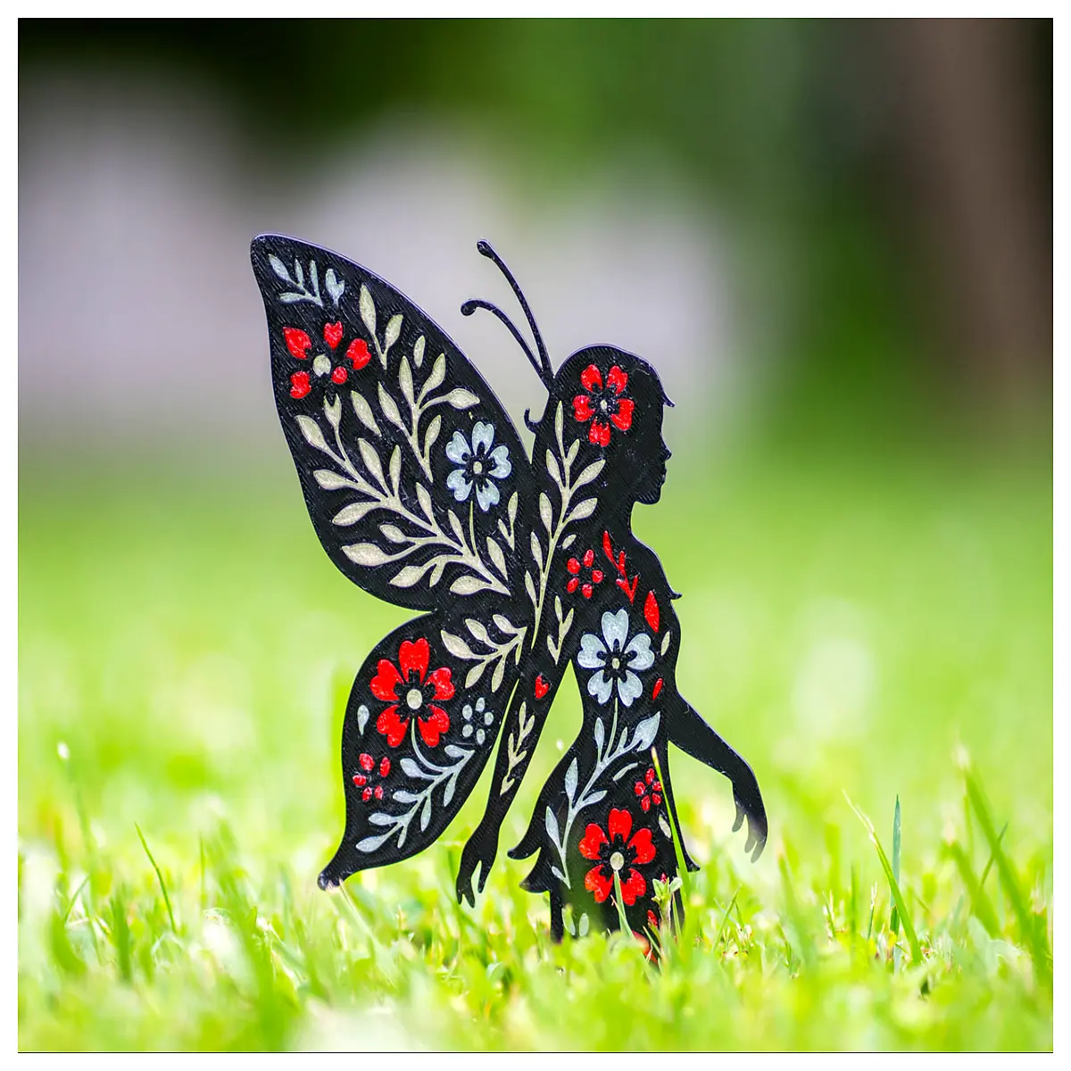 stained glass fairy garden suncatcher window hanging decoration outdoor patio decor