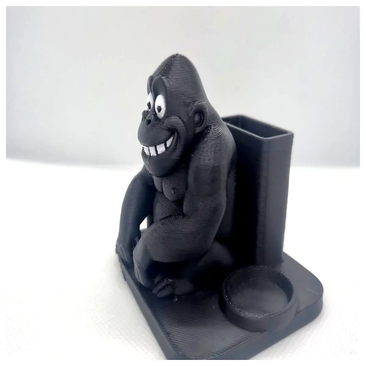 gorilla monkey desk organizer for phone tablet pens cables storage clutter workspace