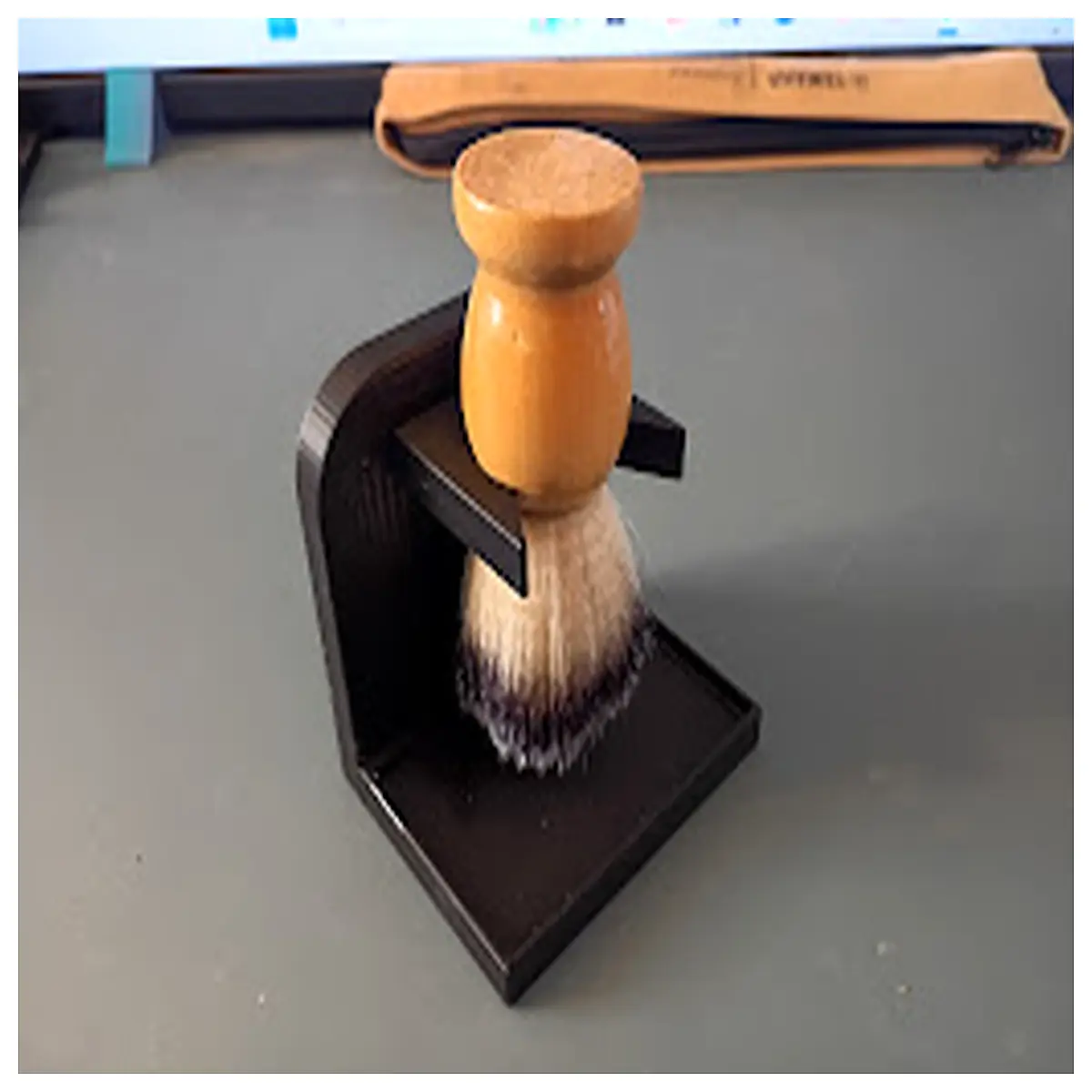 shaving brush holder organizer for bathroom counter shave soap dish rack