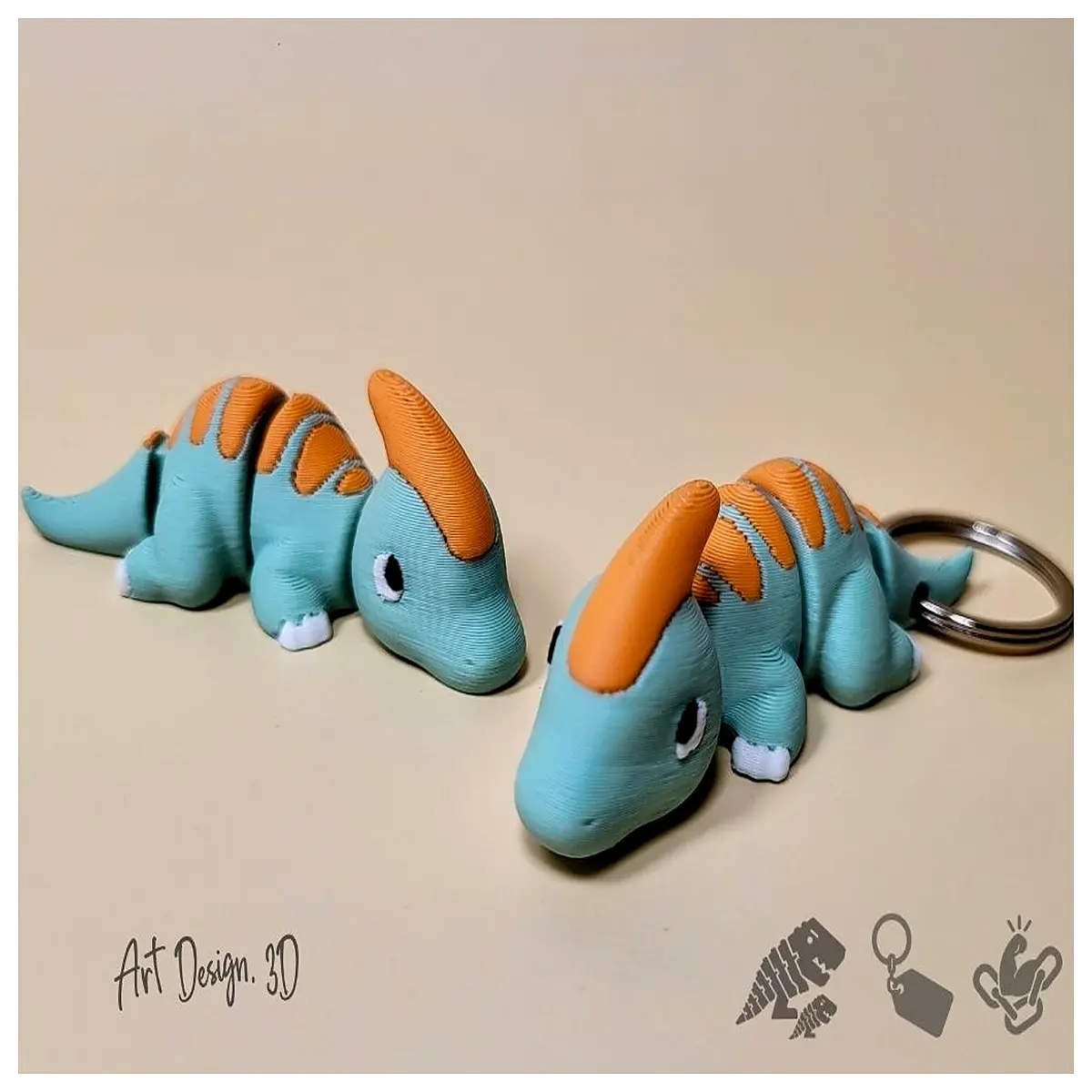 articulated parasaurolophus solid joints poseable figure