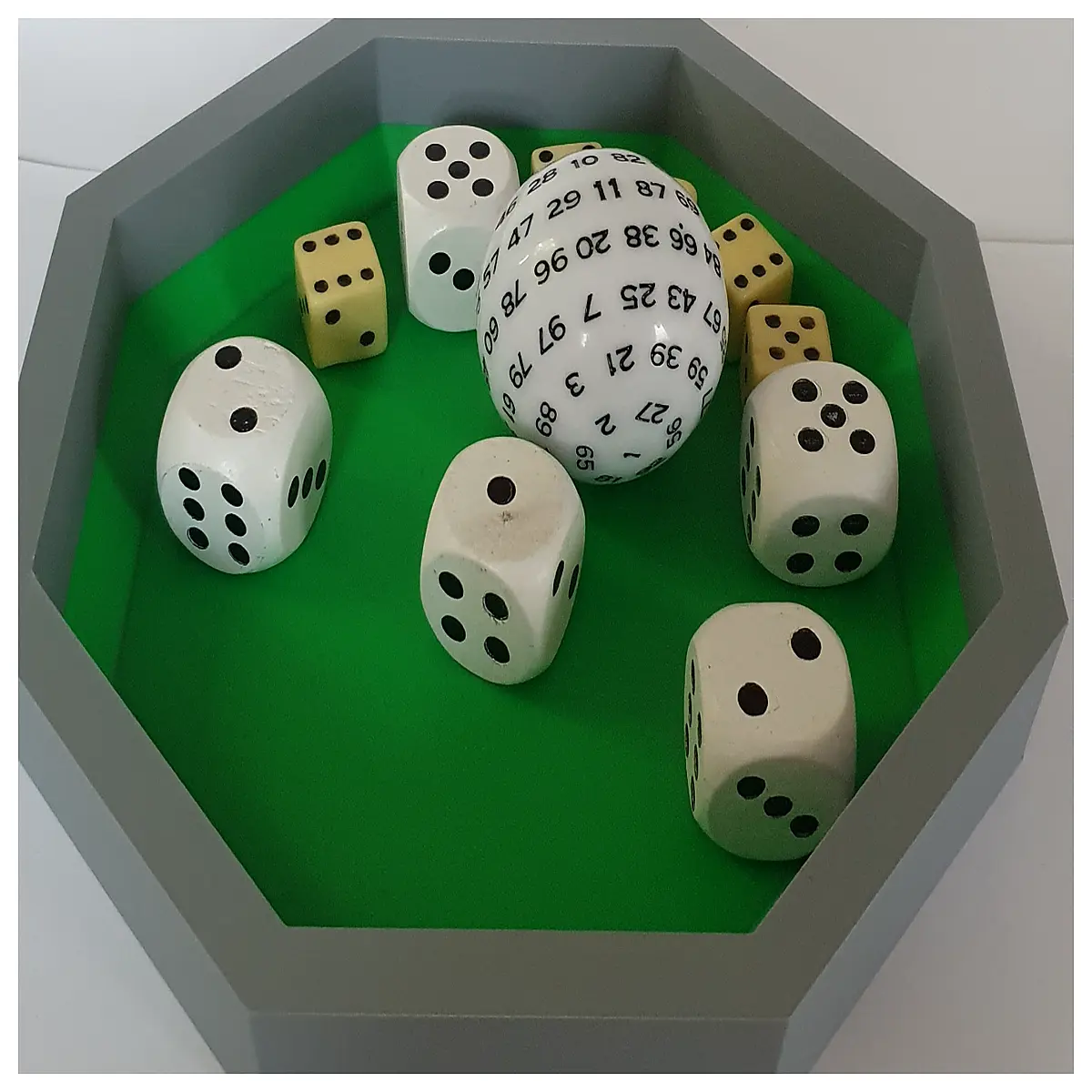 board game dice tray organizer with lid for tabletop rpgs