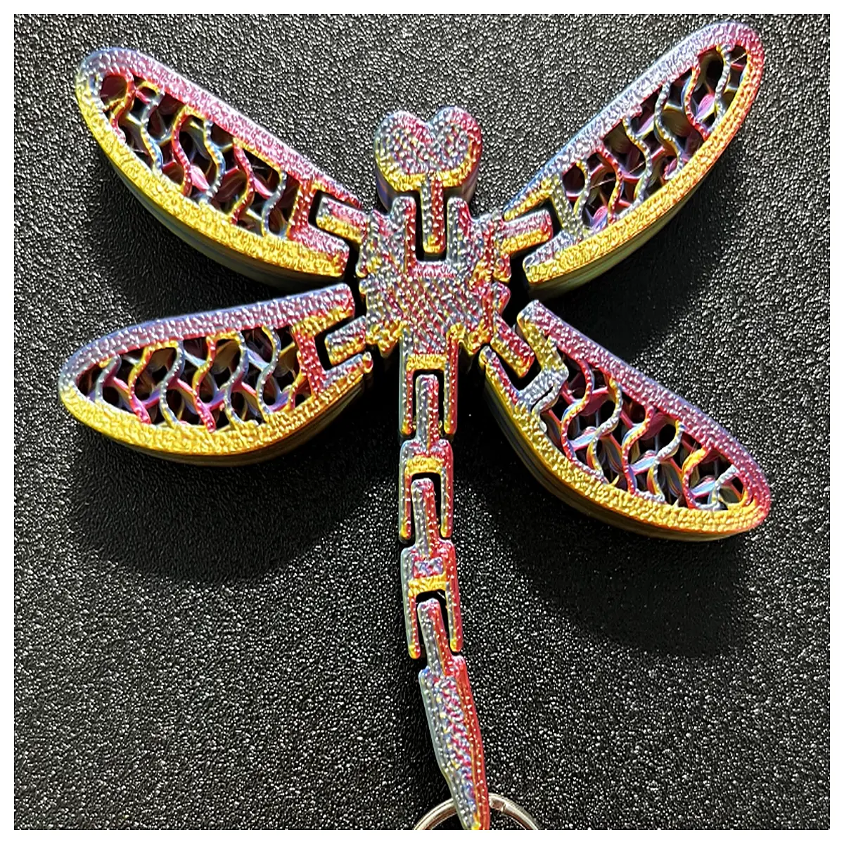 realistic moving dragonfly keychain for bags flexible insect charm accessory nature lover gift