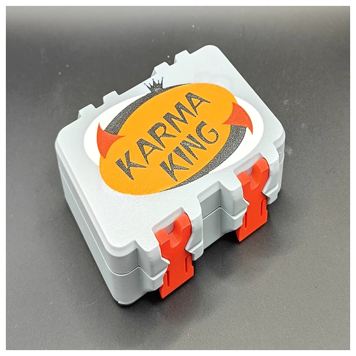 kama king card holder box with snap button closure durable storage for trading cards