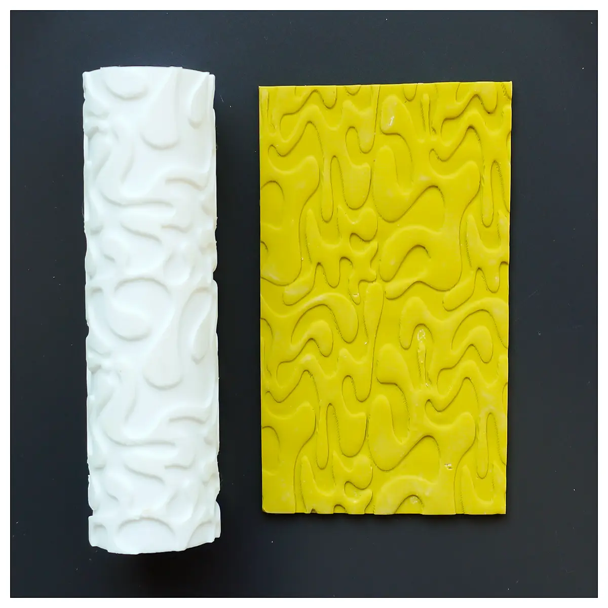 textured roller clay tool for polymer modeling texture stamping