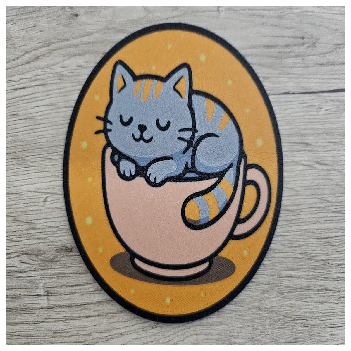 cute cat coaster set coffee mug mat non slip absorbent kitchen decor