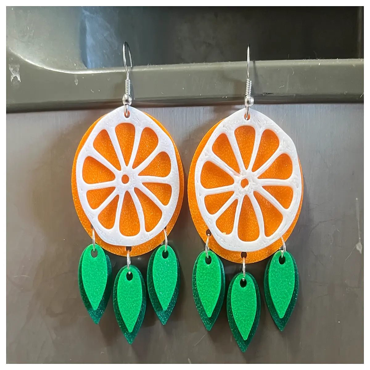 bright orange drop earrings for women vibrant tangerine gold hoop jewelry festive autumn accessories