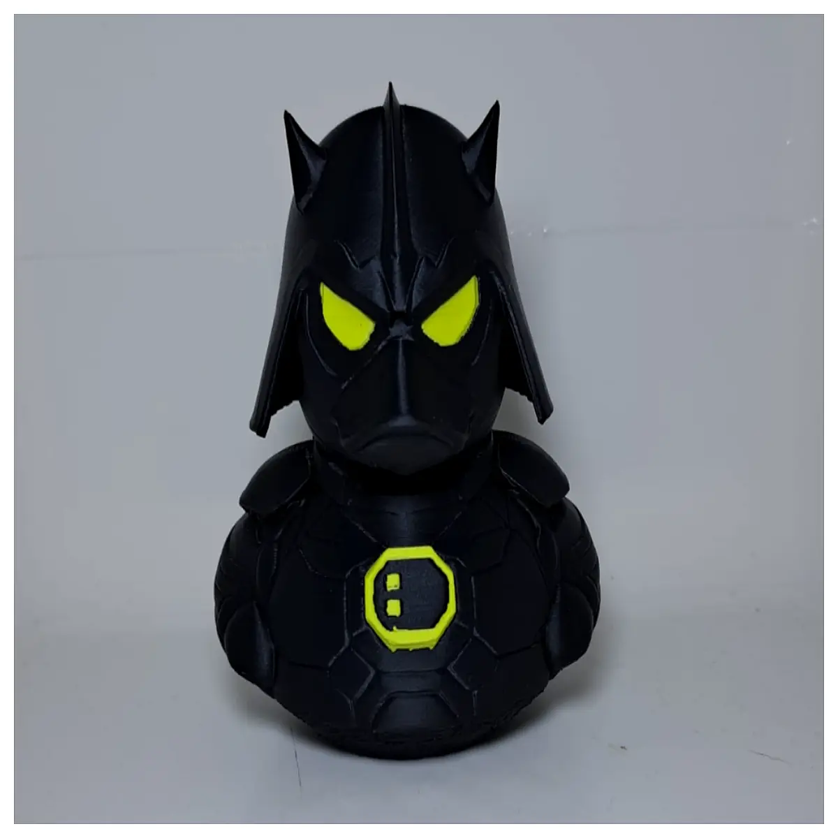 dark knight duck plushie gothic toy for gamers edgy collectible animal figure black armor goose decoration