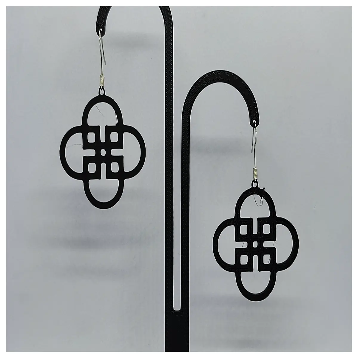 interlocking hoop earrings for women twisted wire jewelry modern geometric hoops dangle chain links