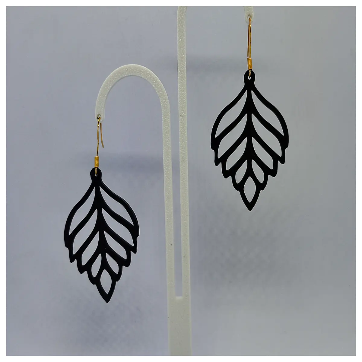 midnight leaf drop earrings for women elegant dangle jewelry party gift