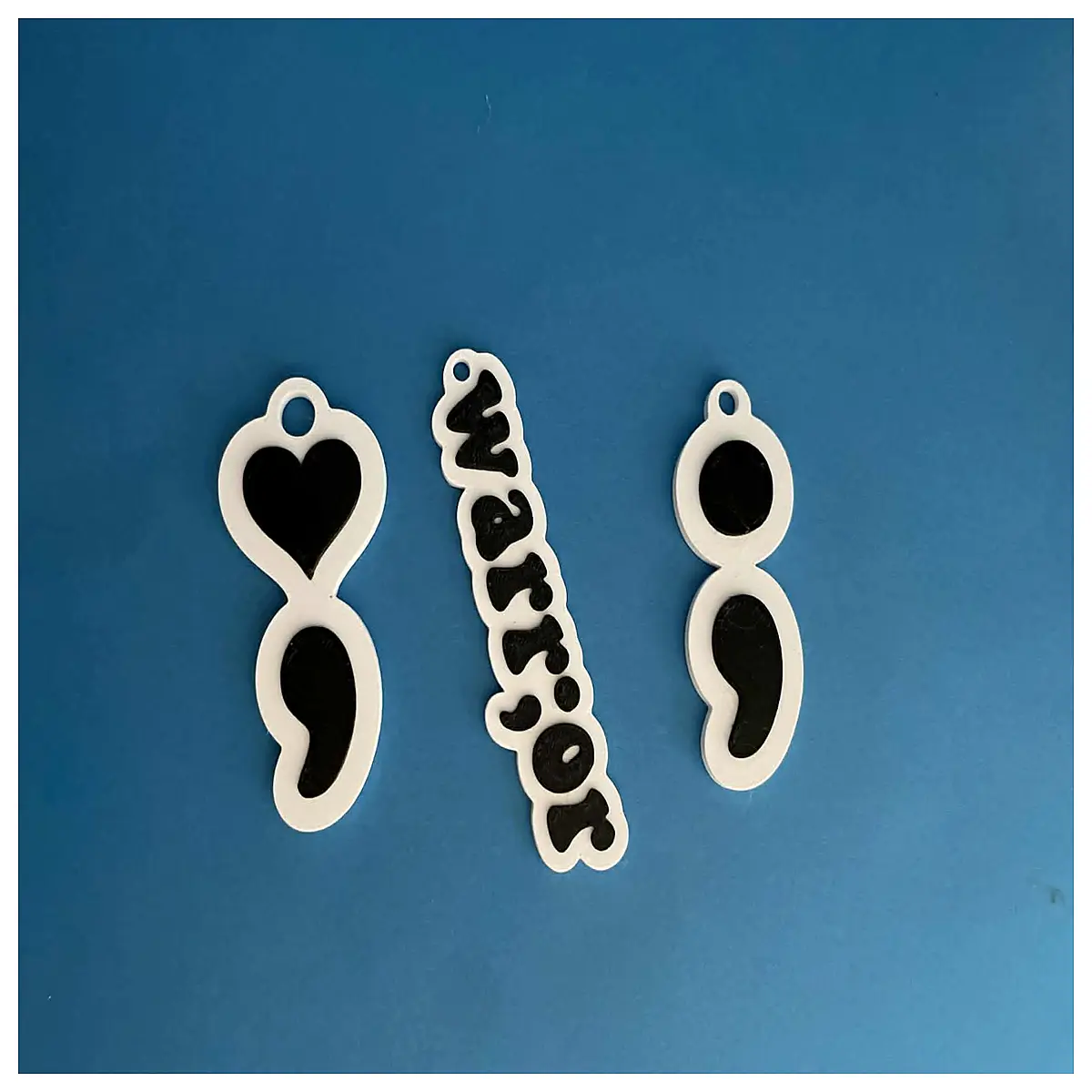 cute semicolon keychain anxiety awareness ribbon bag charm anti suicide mental health support women men