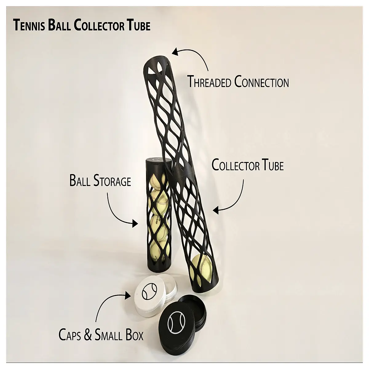 tennis ball collector tube multi purpose retriever for court practice training equipment