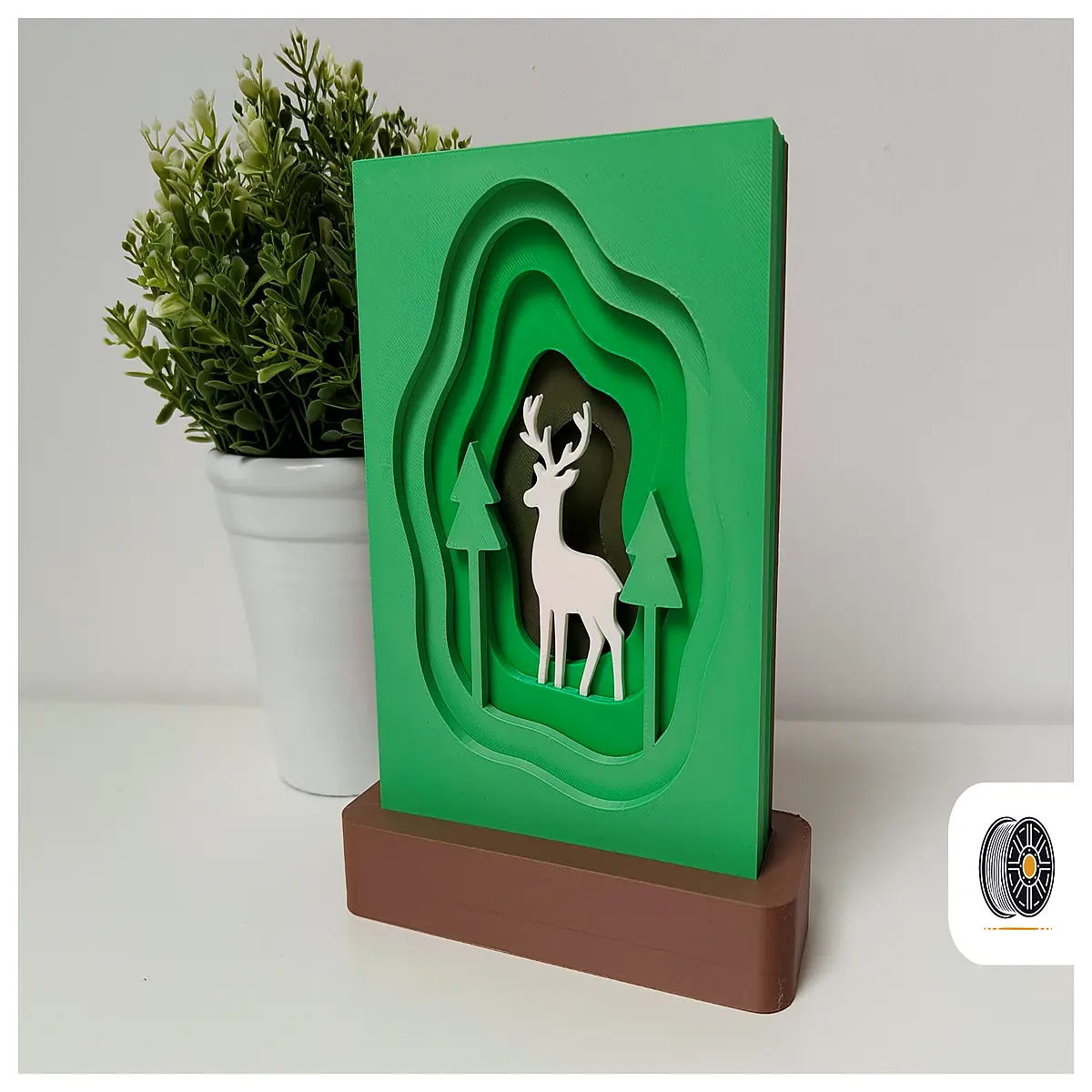 modern miniature forest diorama desk decor nature scene resin terrarium woodland aesthetic room styling