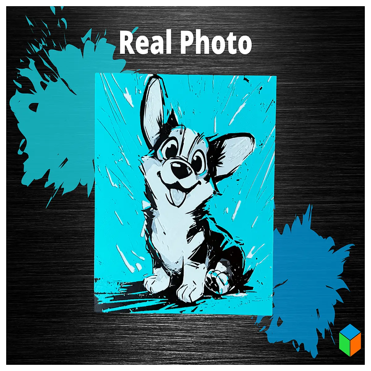 corgi puppy splashing water funny print shirt cute happy dog splash art gift