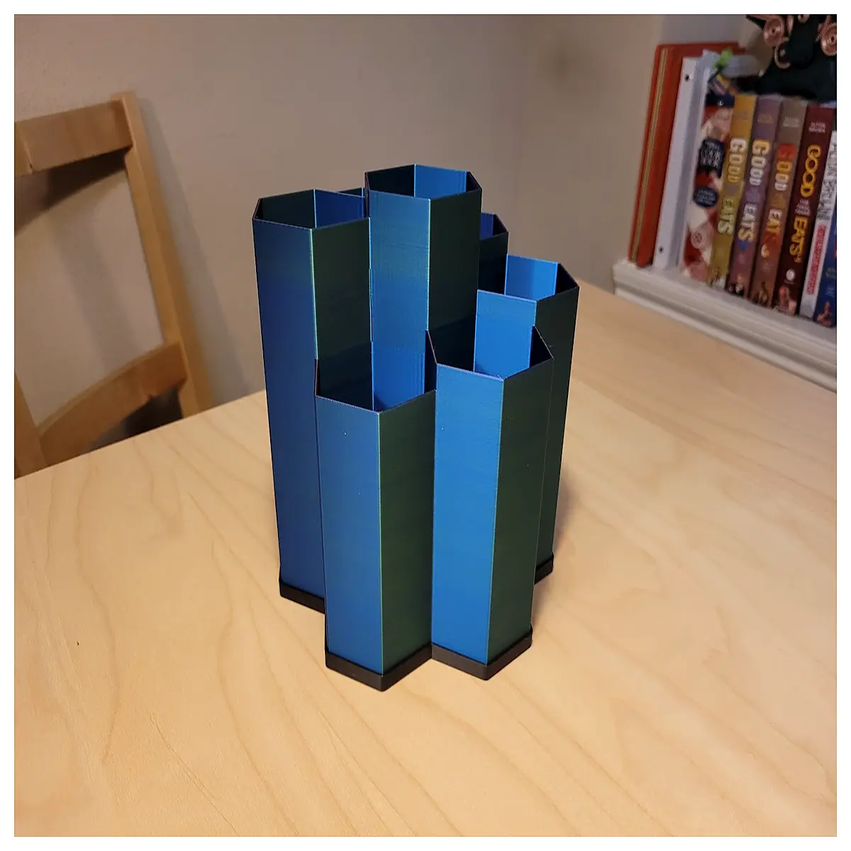 hexagonal straw holder with drip tray slot base bar accessories organizer