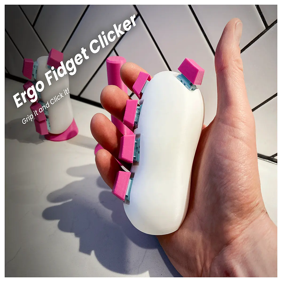 fidget clicker for anxiety relief ergonomic stress ball hand exerciser adult sensory toy desk gadget aid