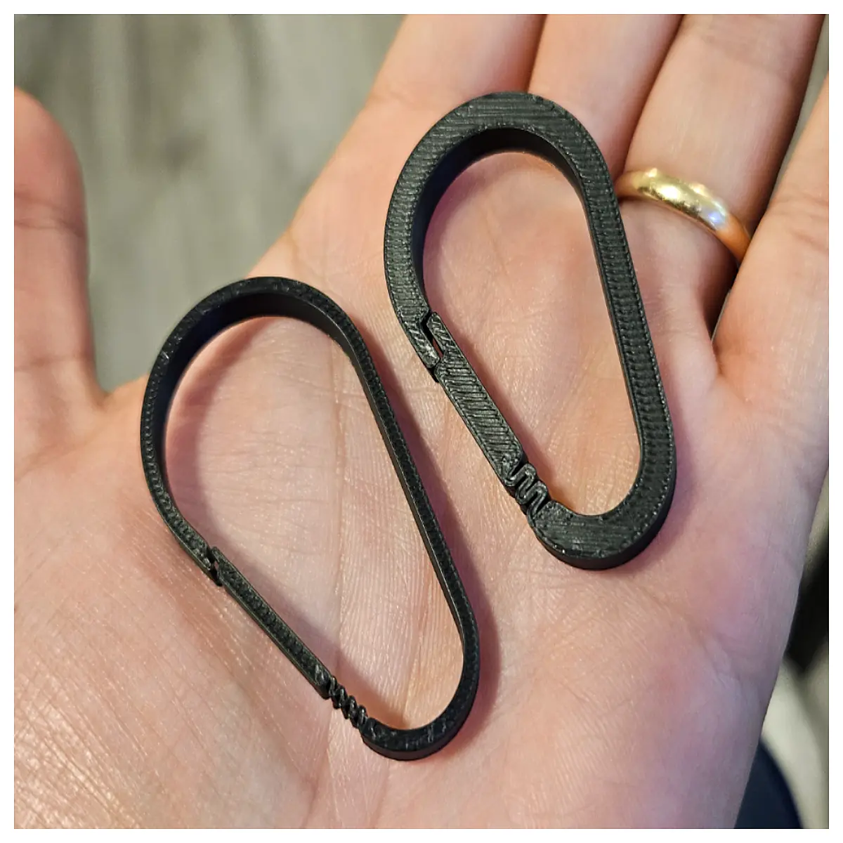 duty carabiner keychain clip for keys durable metal split ring holder outdoor gear attachment loop