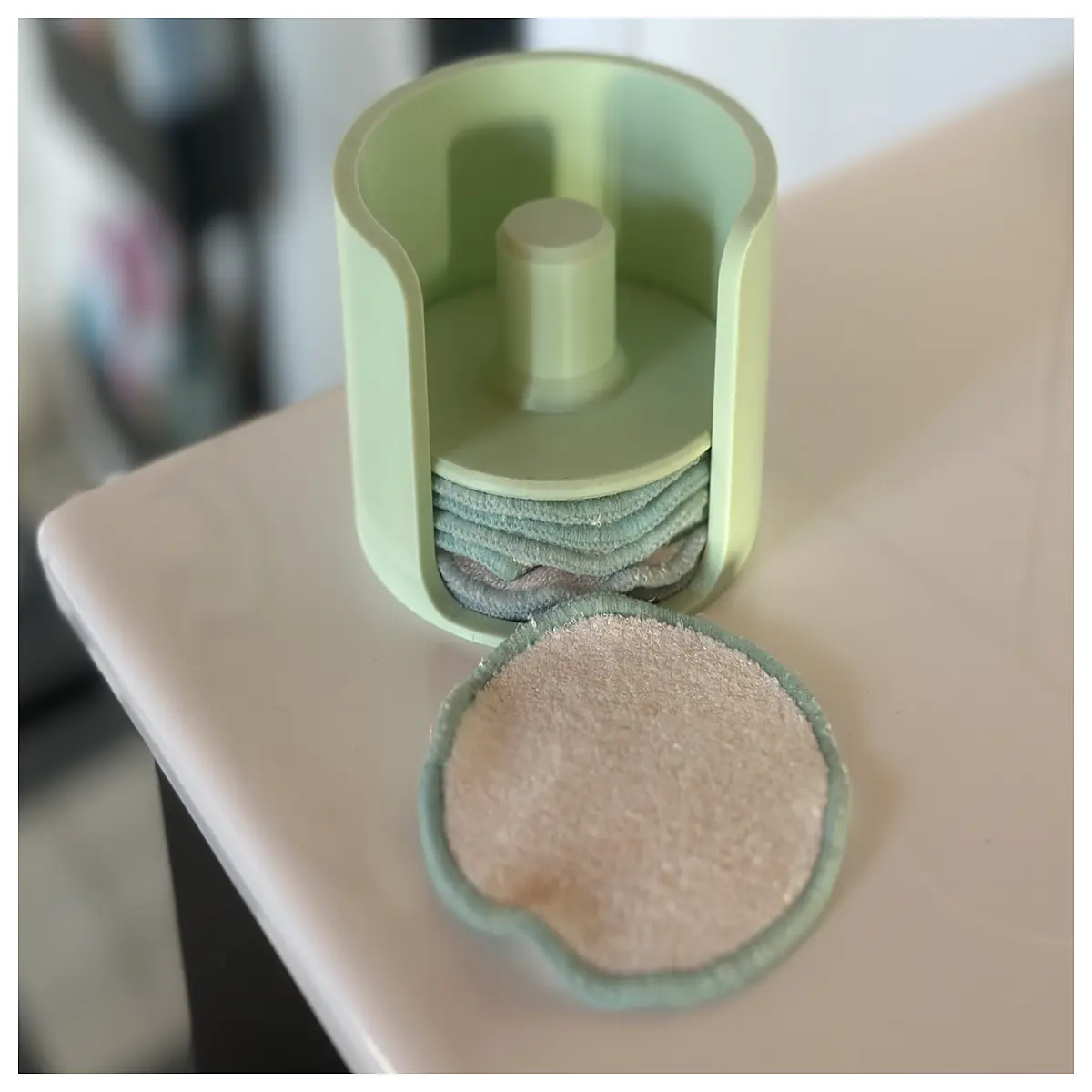 reusable cotton pad holder organizer for vanity table storage