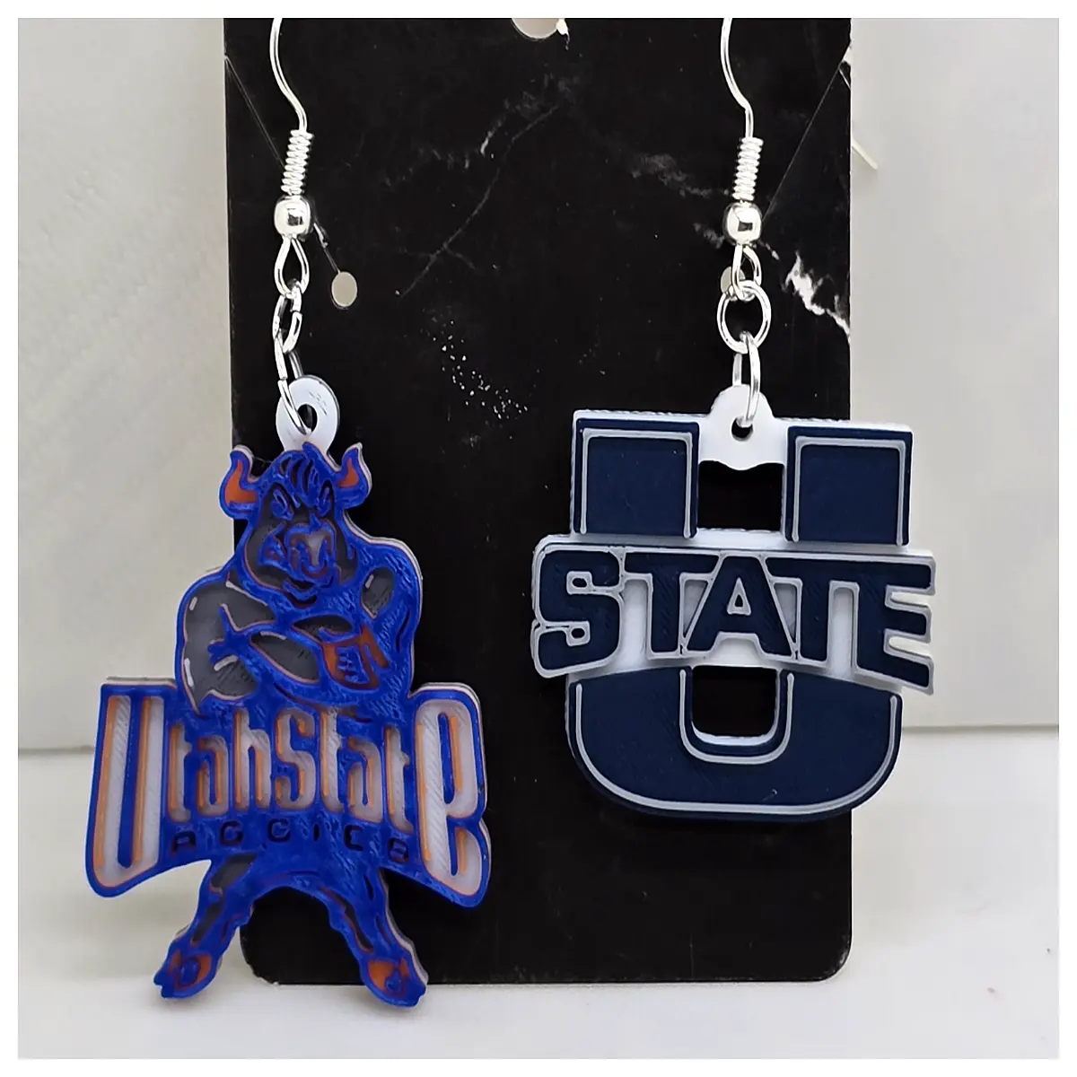 utah state aggies earrings university spirit jewelry college studs for women