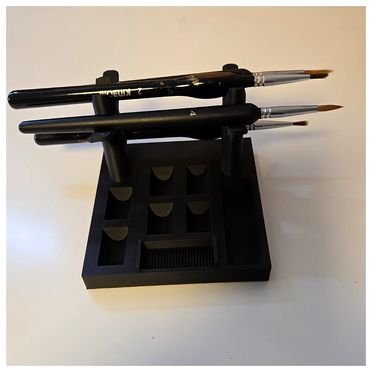 mini palette with cleaning cloth and brush holder for acrylic oil watercolor painting art supplies