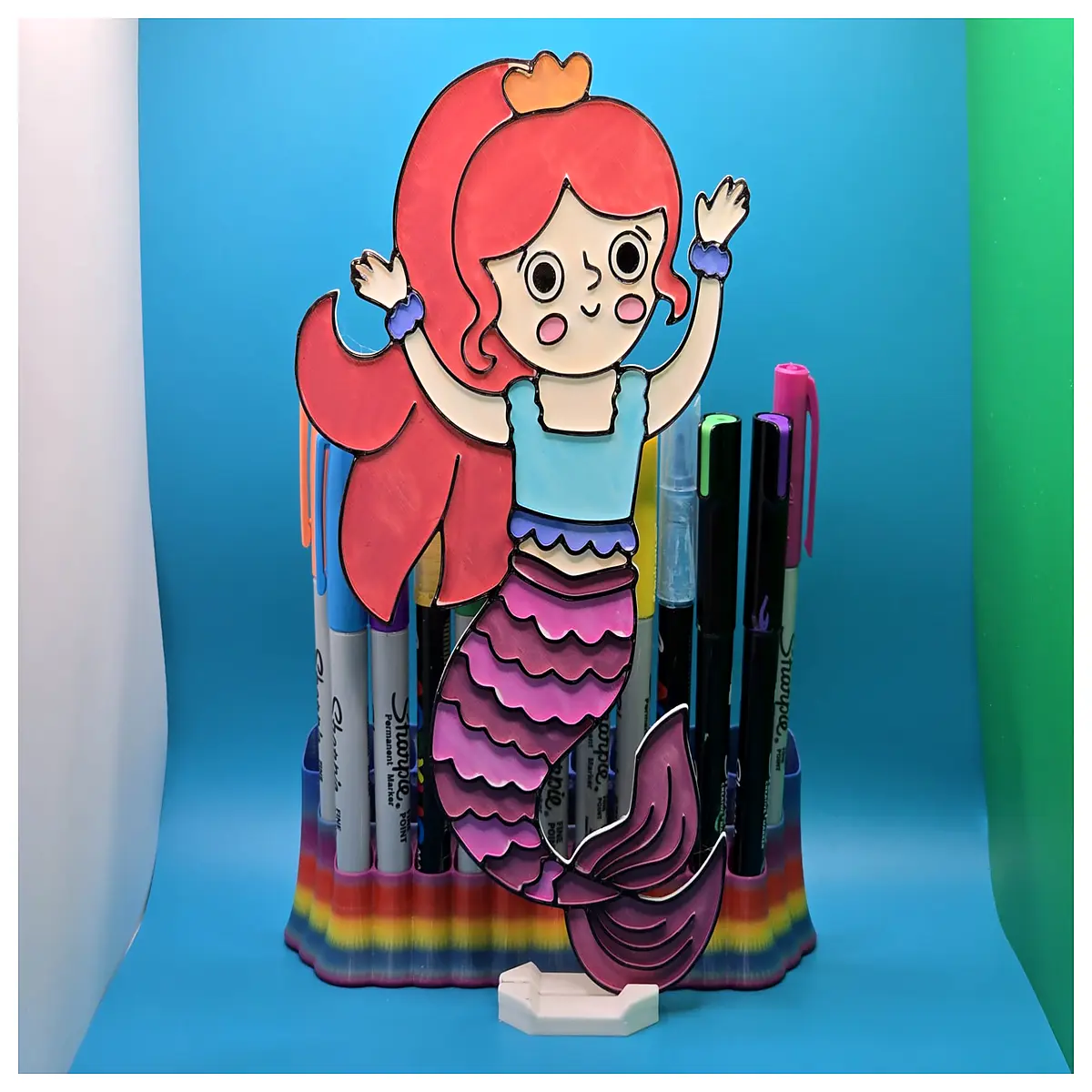 cute mermaid painted crown tiara for girls birthday party princess costume accessories
