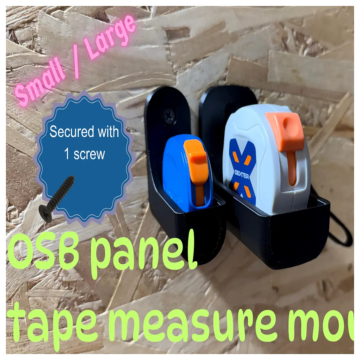 osb board tool holder ruler mount bracket for construction site organizer diy woodworking storage