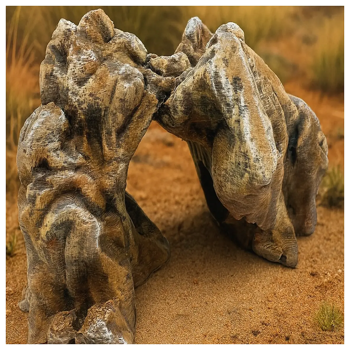 natural dual stone cave formation rock art hiking adventure tour