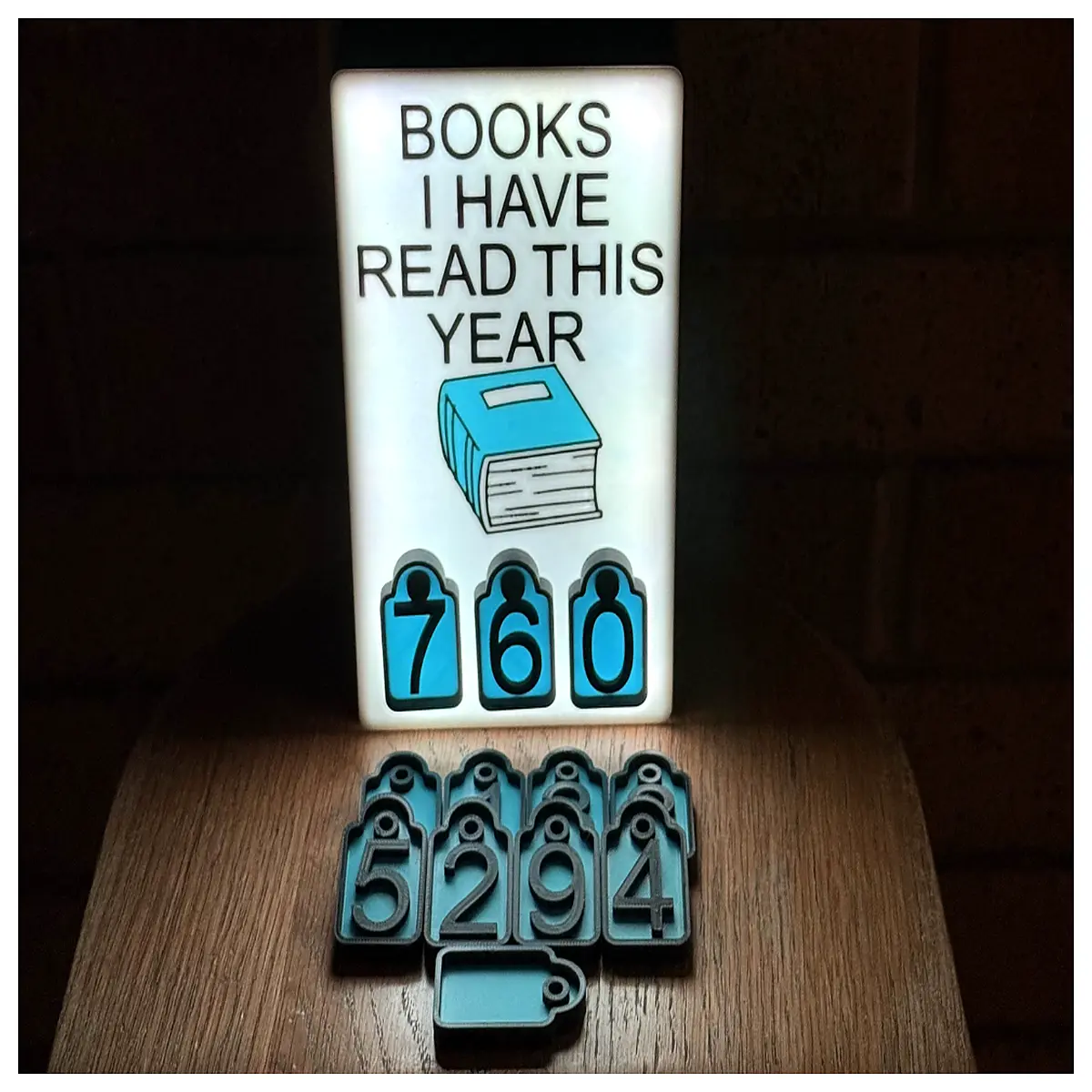 bookend reading tracker with box for students