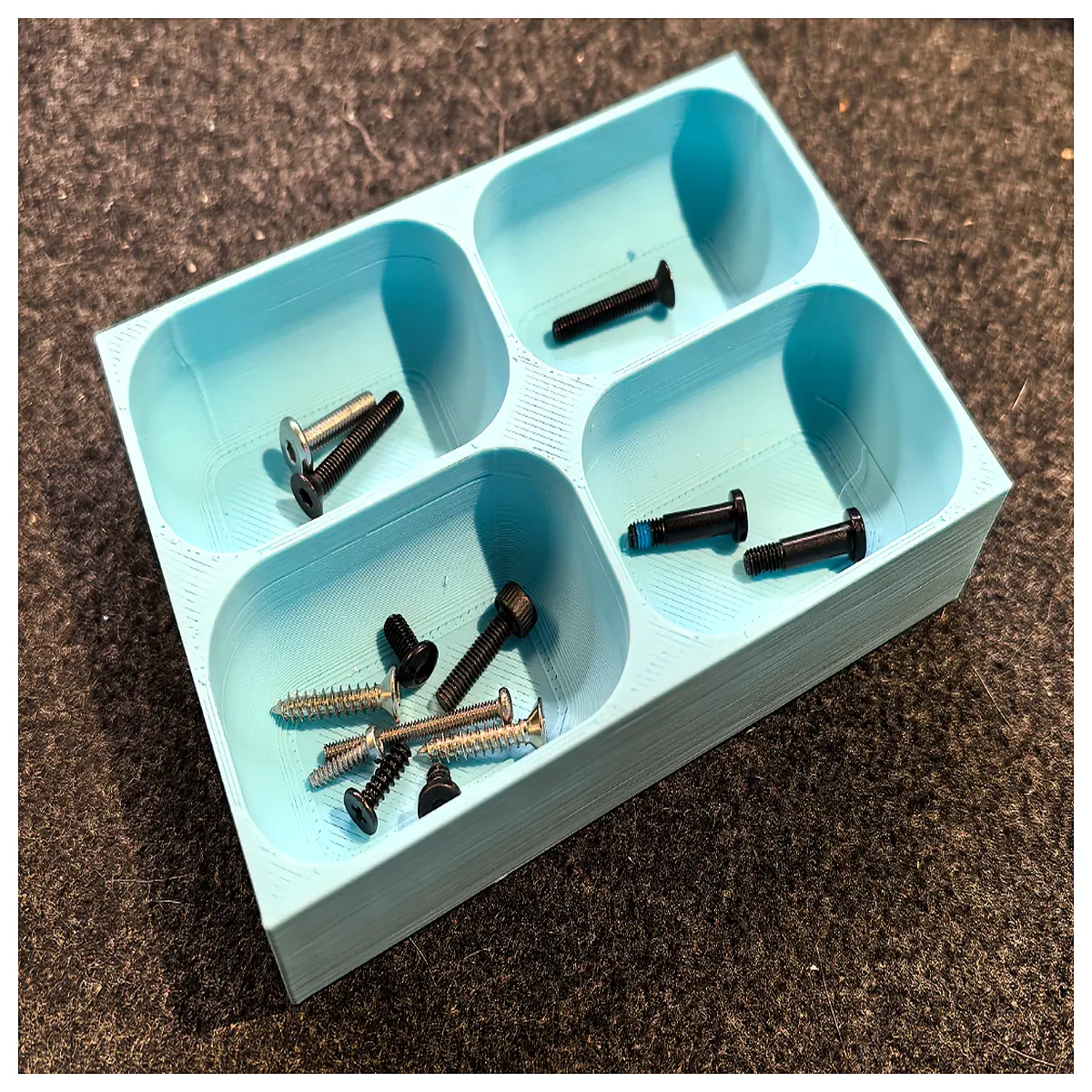 magnetic parts tray organizer for electronics repair workbench screw storage box with lid