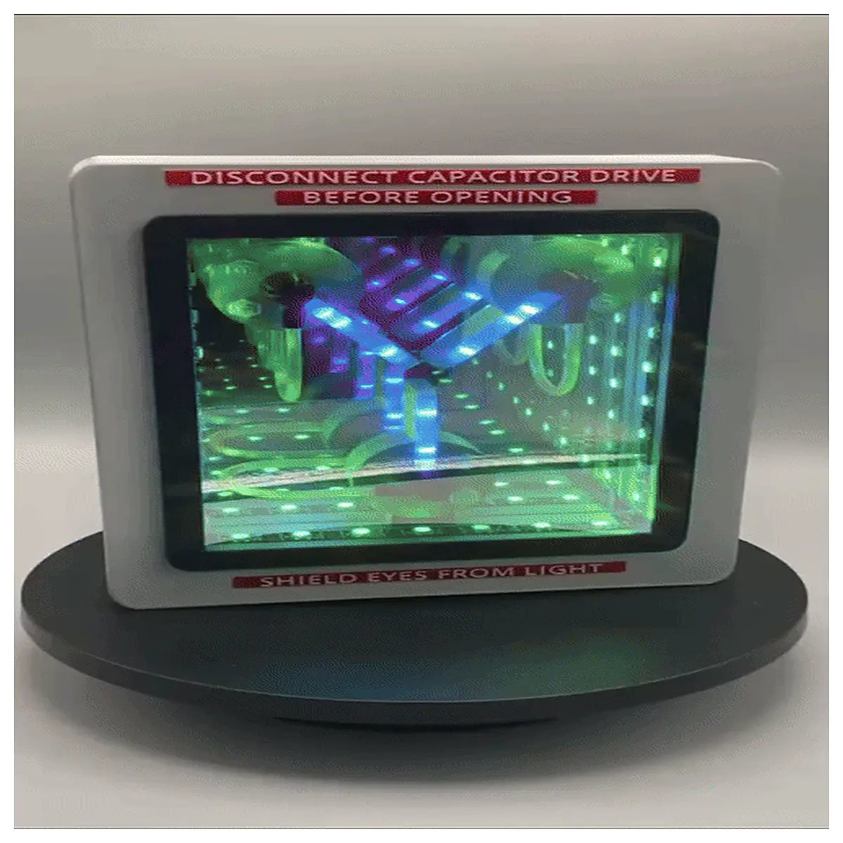 mirror box with flux cap trippy show projector for room decor