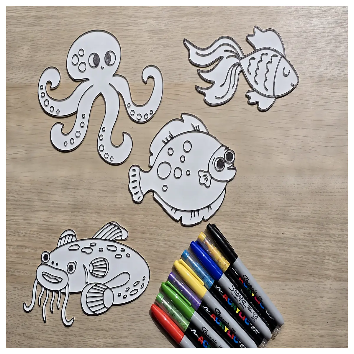 octopus coloring book for kids cute sea animal activity pages stress relief drawing printables