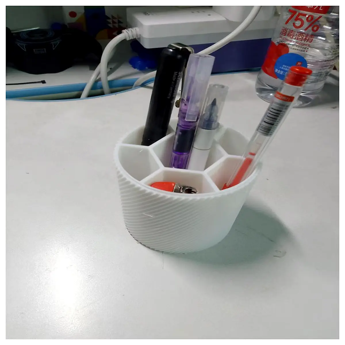 minimalist small desk organizer pen holder for office supplies storage cute compact pencil cup