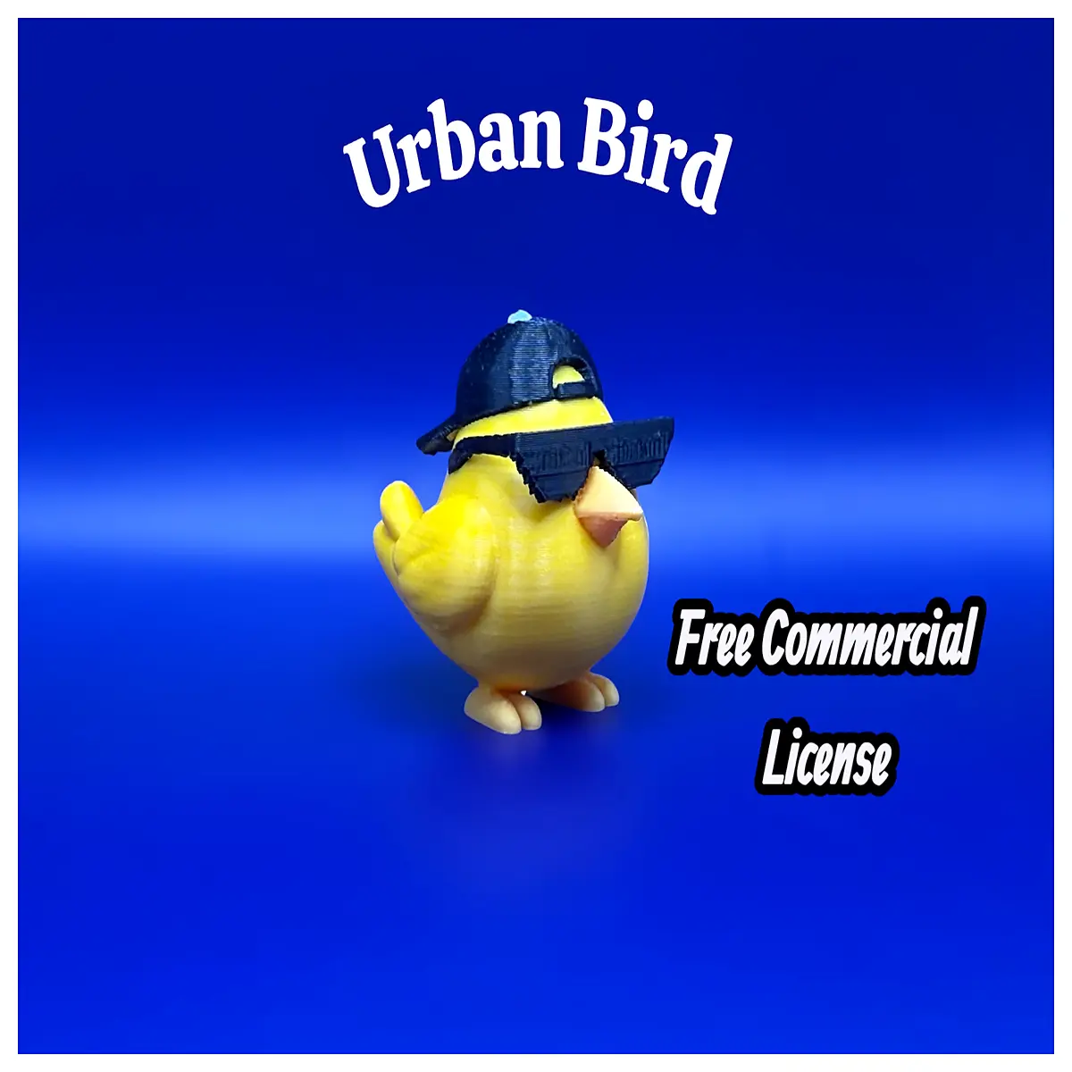urban bird flying multi color version with simple support