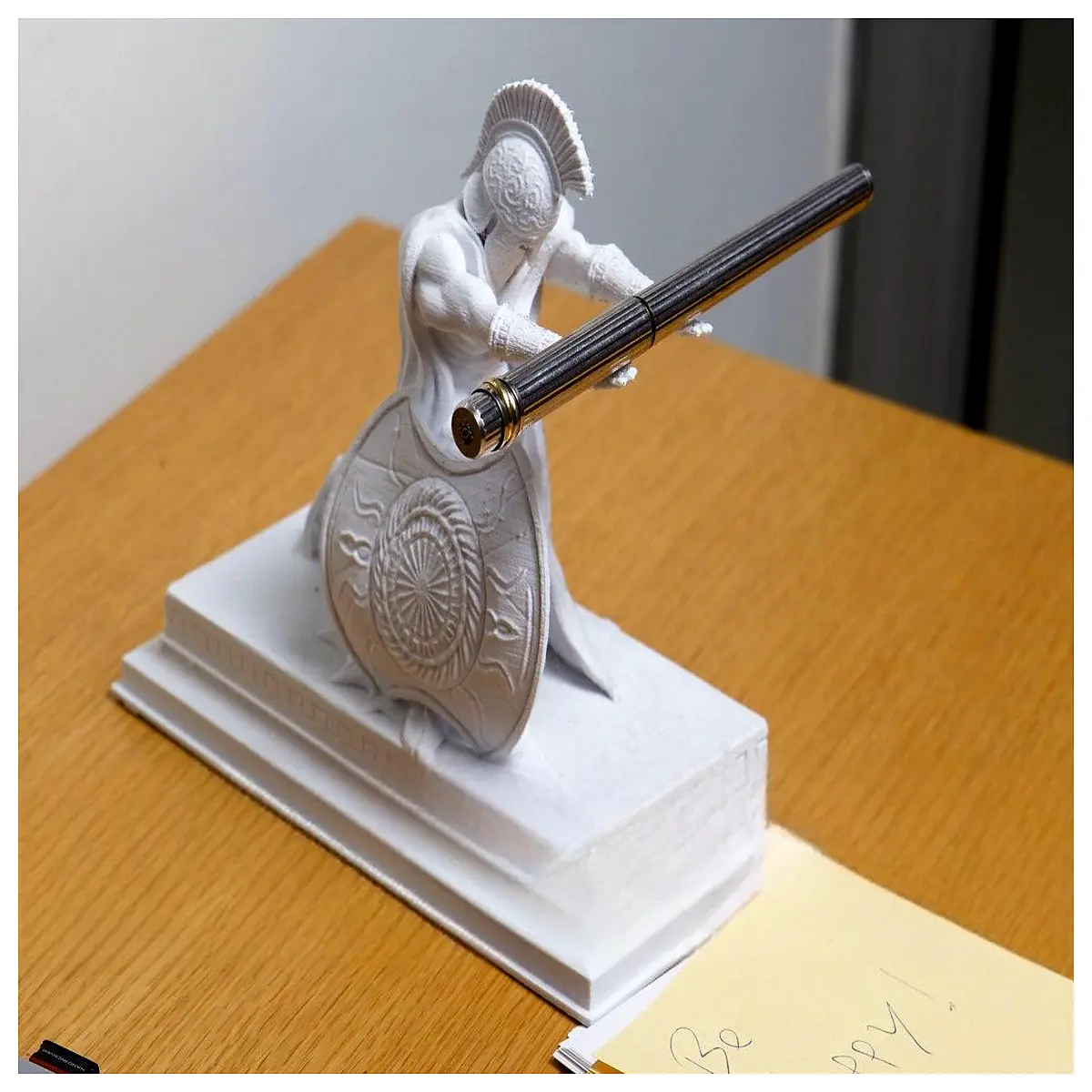 spartan desk organizer pen holder for men office supplies masculine gift