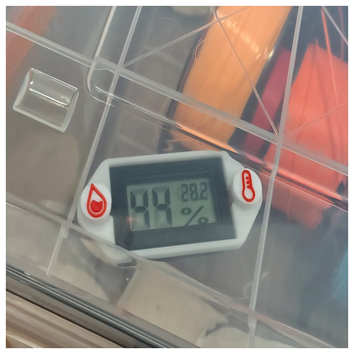 magnetic thermometer hygrometer for transparent rice bucket storage box wall mount humidity sensor for pantry organization
