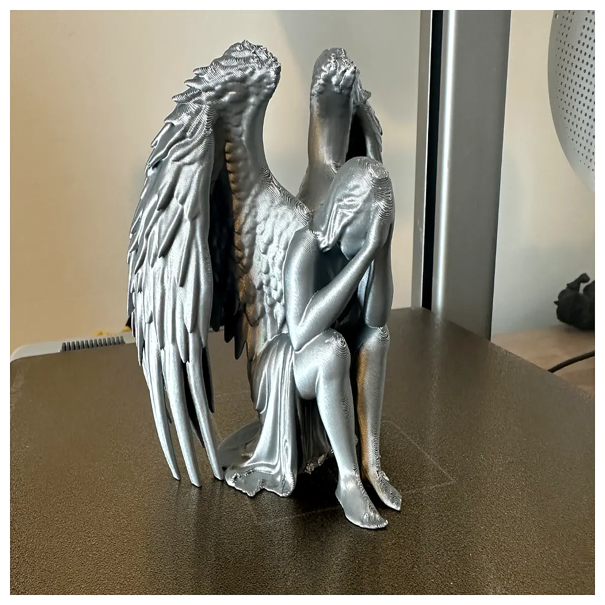 crying angel statue resin garden art decor outdoor weatherproof sculpture for yard patio memorial gift
