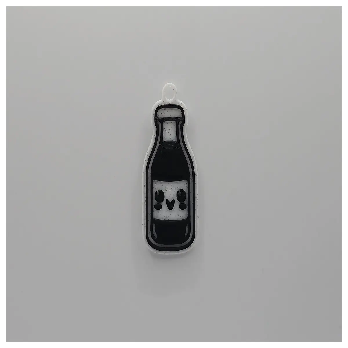 cute bottle keychain kawaii glass flask key ring for bag mini water bottle charm pendant adorable drink shaped key holder gift