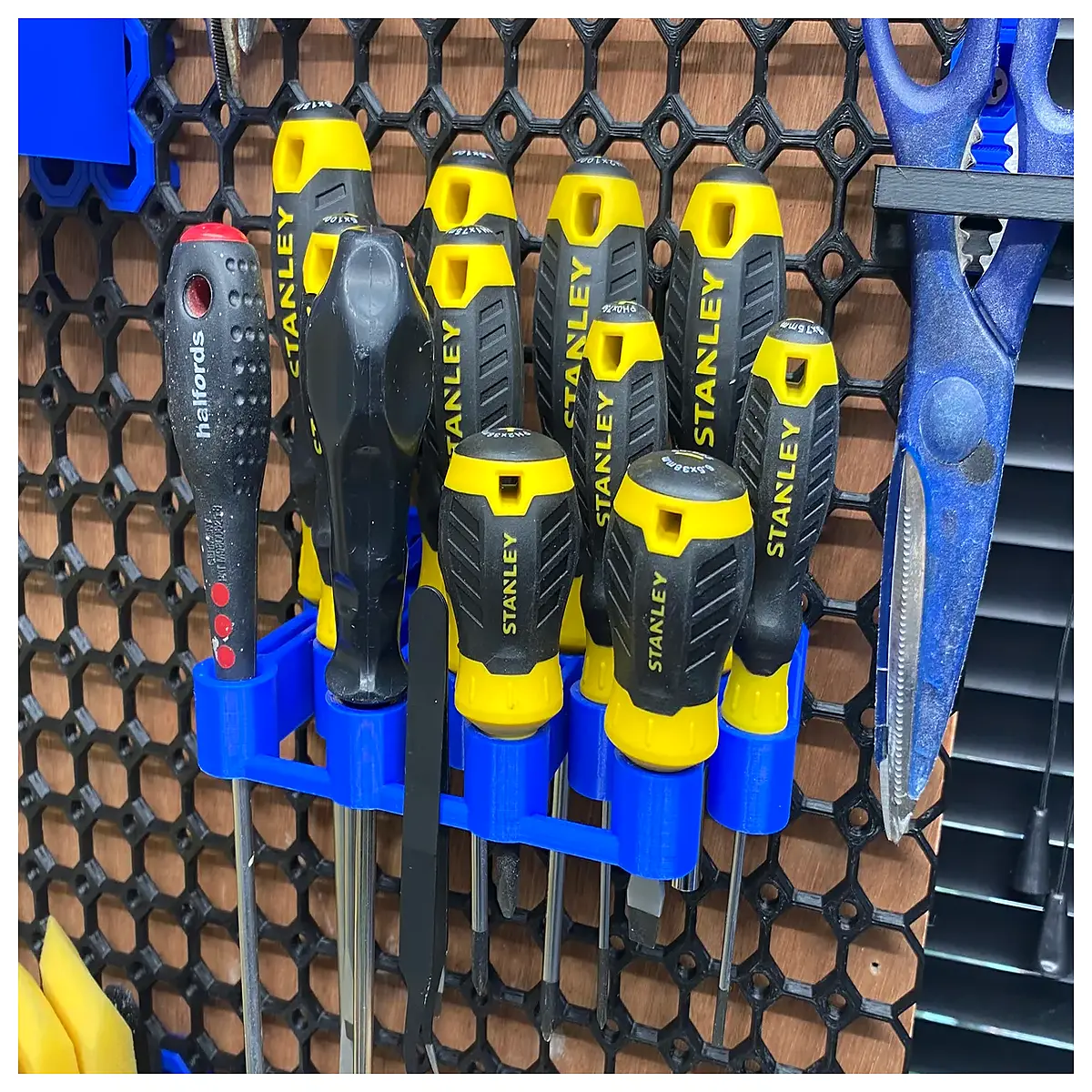 magnetic screwdriver holder organizer rack for workshop tool storage management system