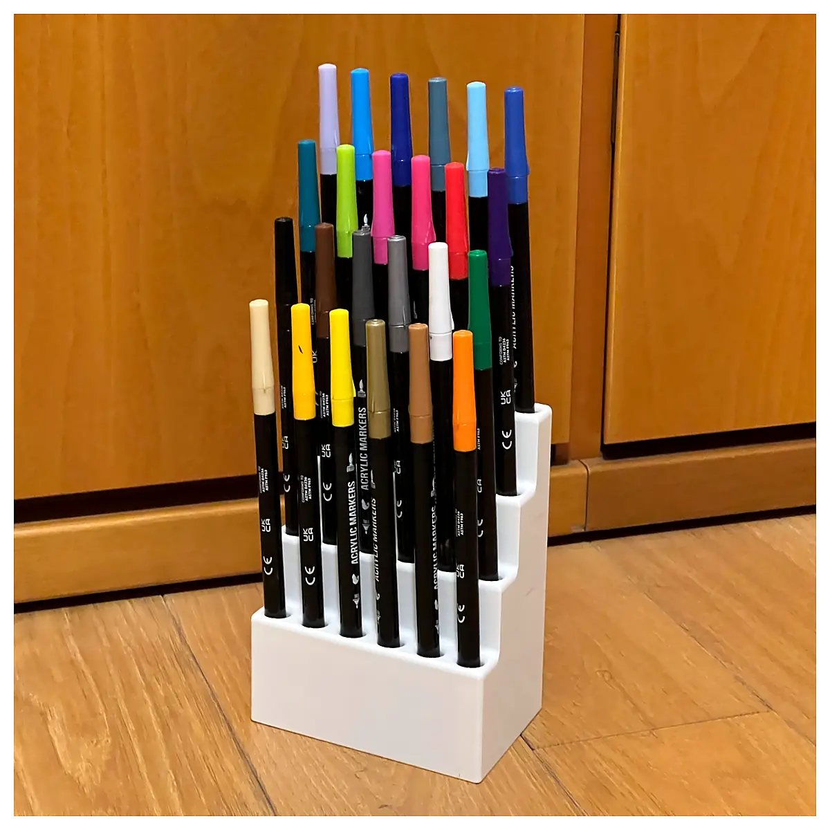 desk organizer for 24 markers pen holder storage box art supplies