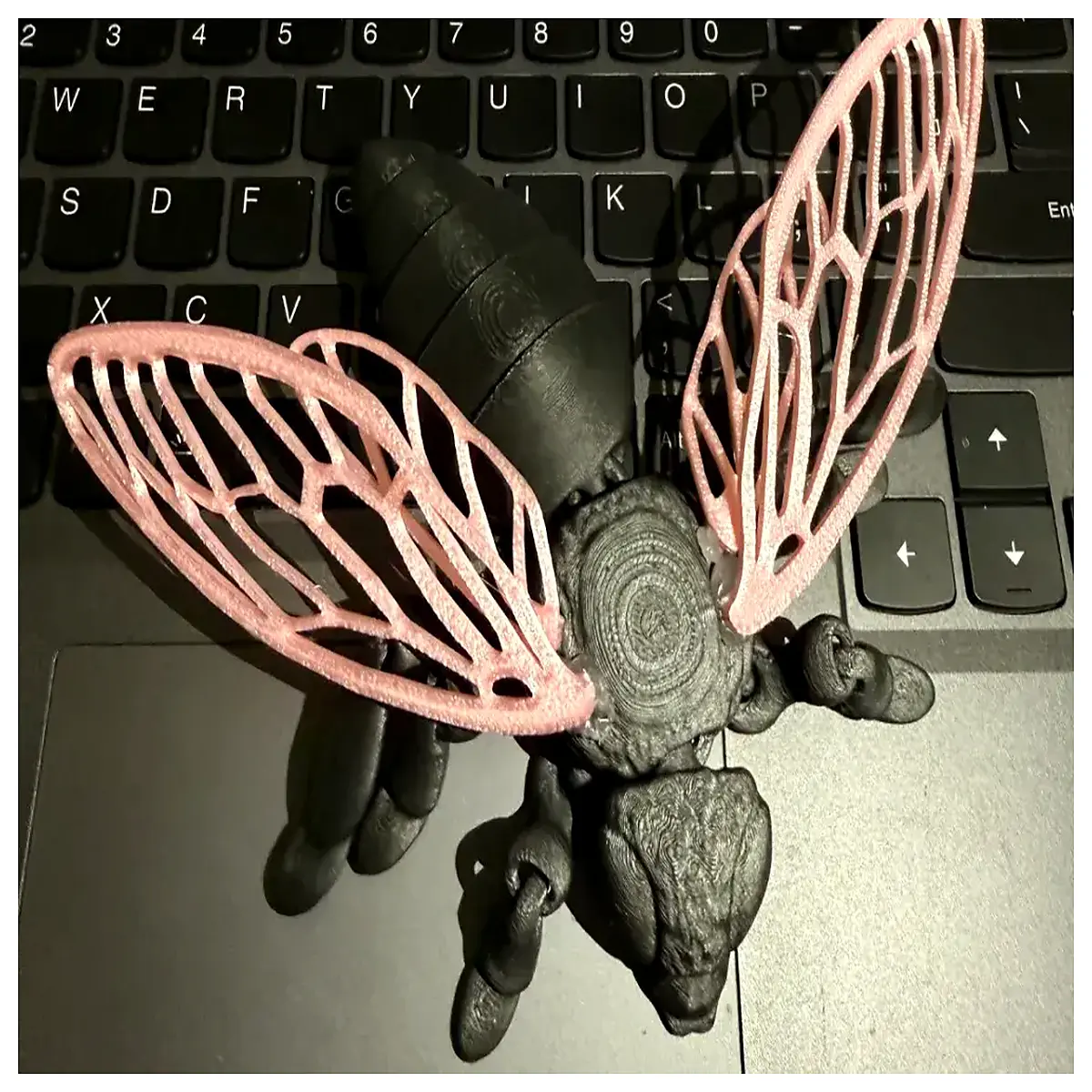 flying bee toy with movable wings and articulated joints for kids