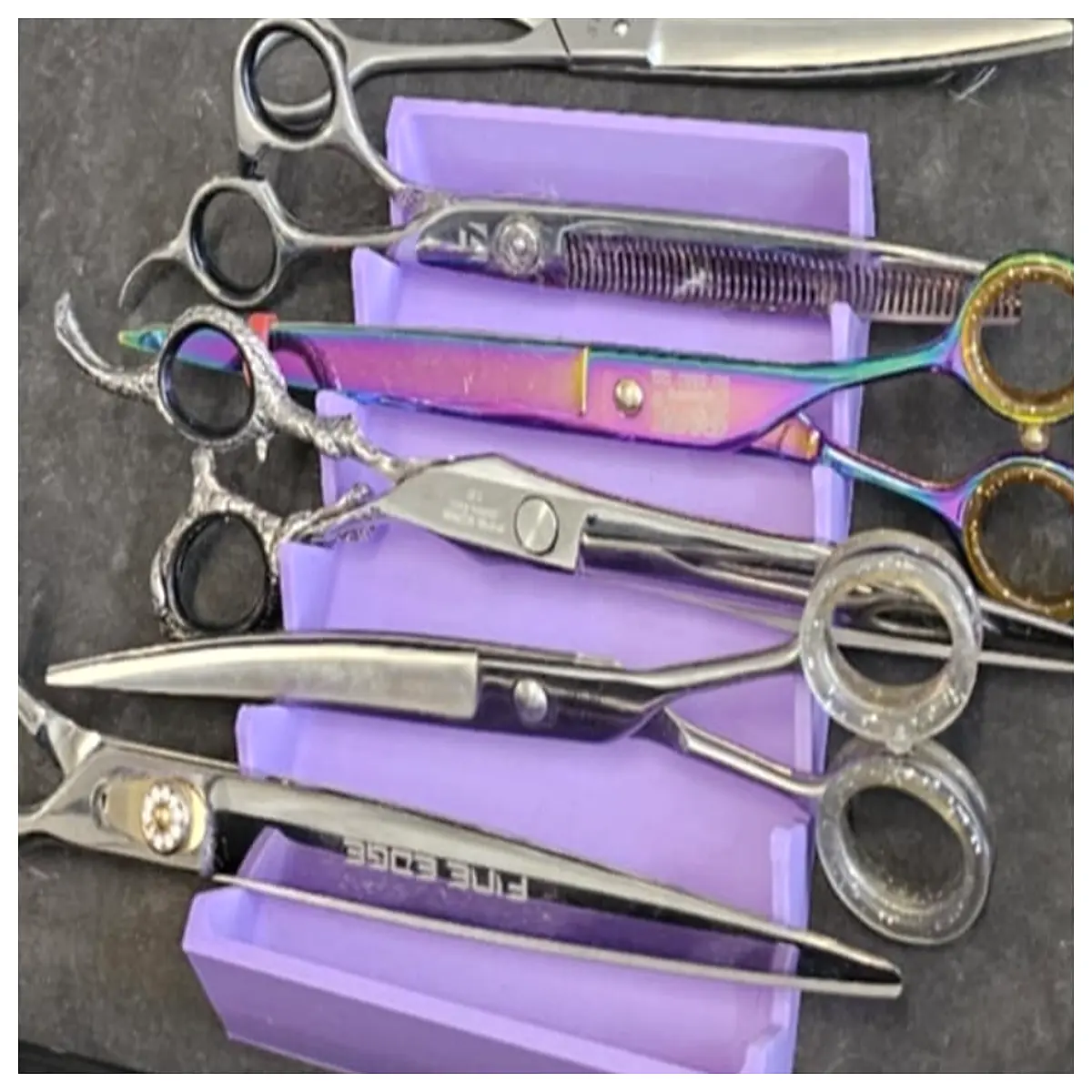 professional pet grooming scissor holder rack organizer for dog cat scissors clippers tools storage