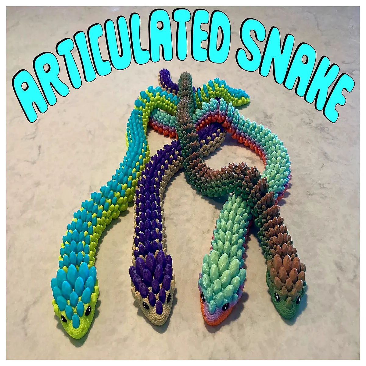 articulated snake toy for kids flexible jointed realistic reptile figure