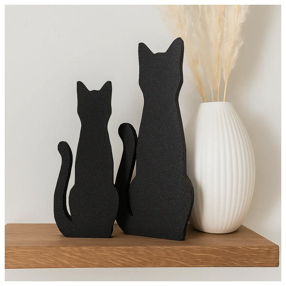 cute cat wall decals for nursery figurine shelf decor pet lover home accessories