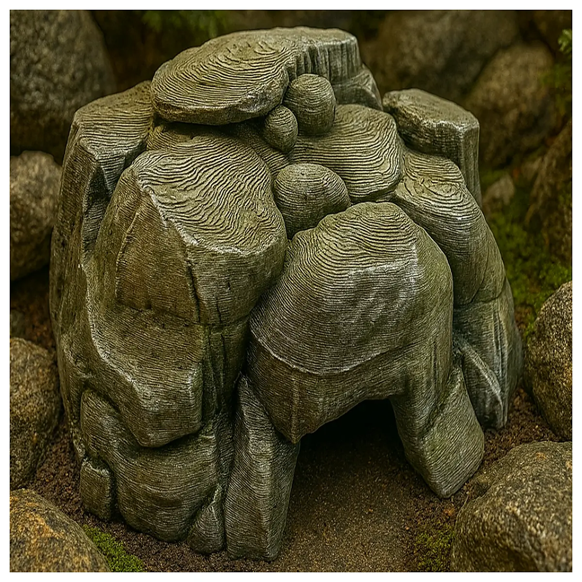 large natural stone cave entrance garden decor outdoor rockery landscape feature artificial grotto water feature